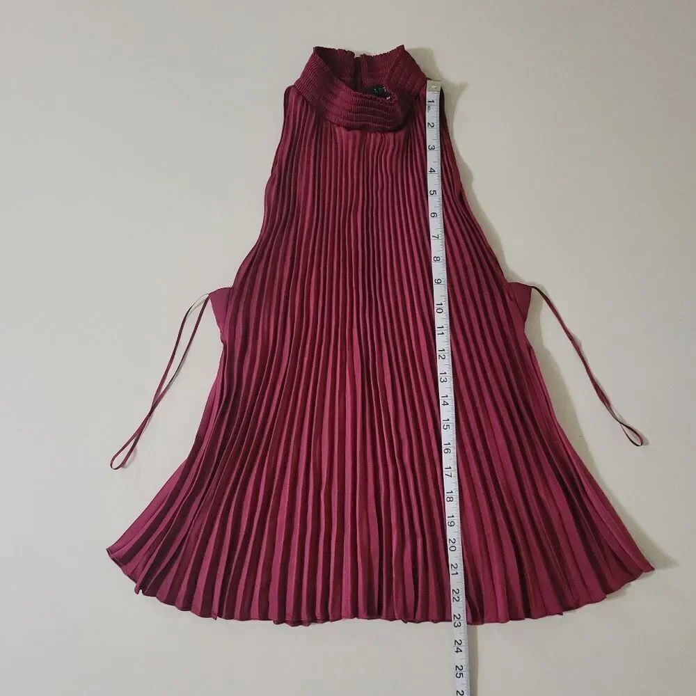 1.STATE Pleated Halter-Neck Top - Picture 6 of 13